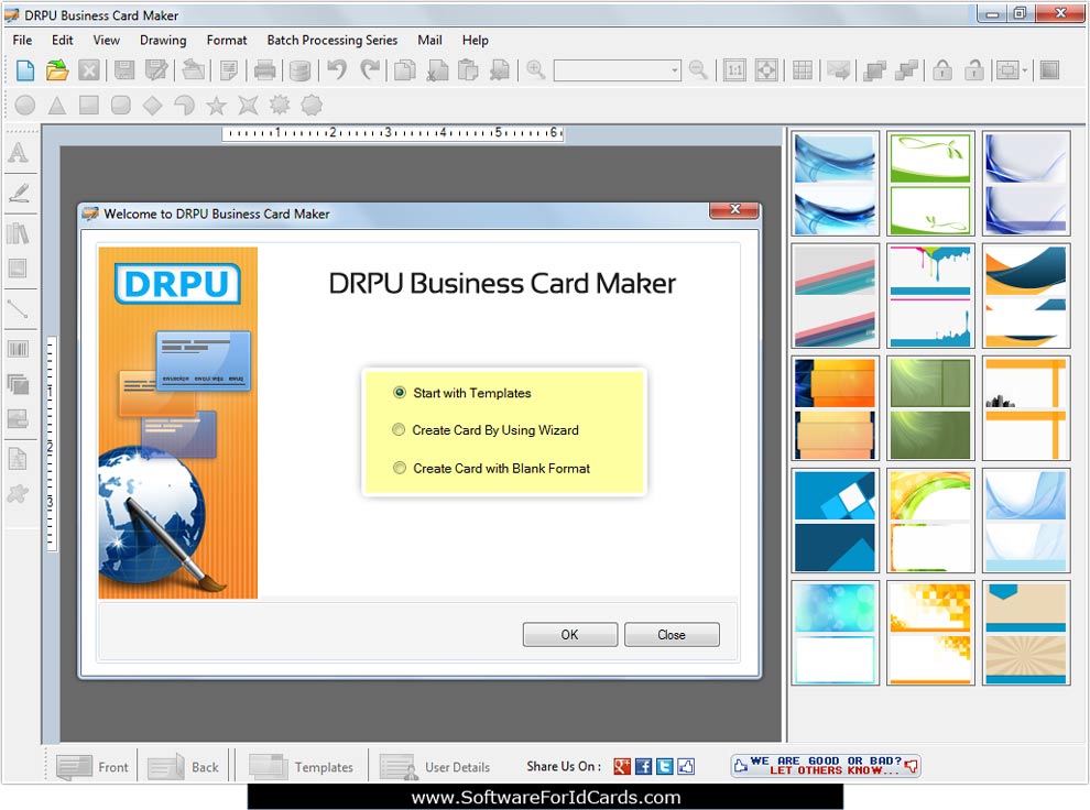 Start With Templates Business Cards Designing Software