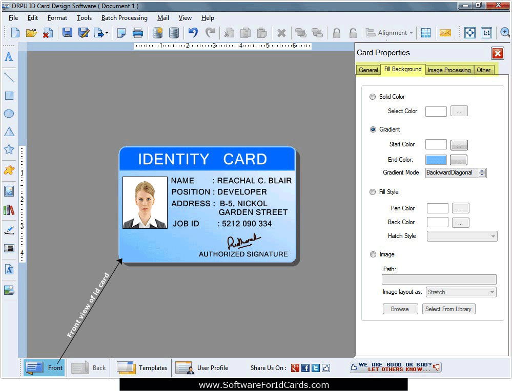 Designed ID Card ID Cards Designing Software
