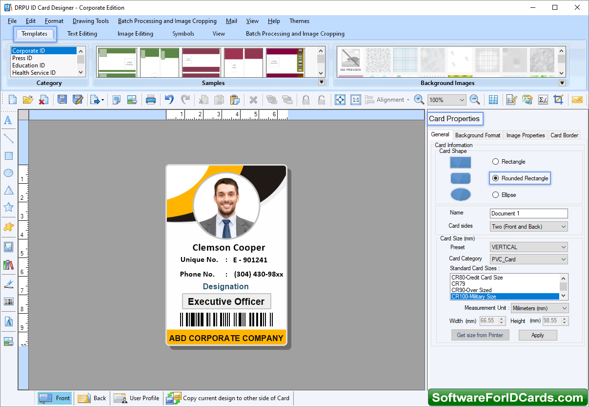 Designed ID Card