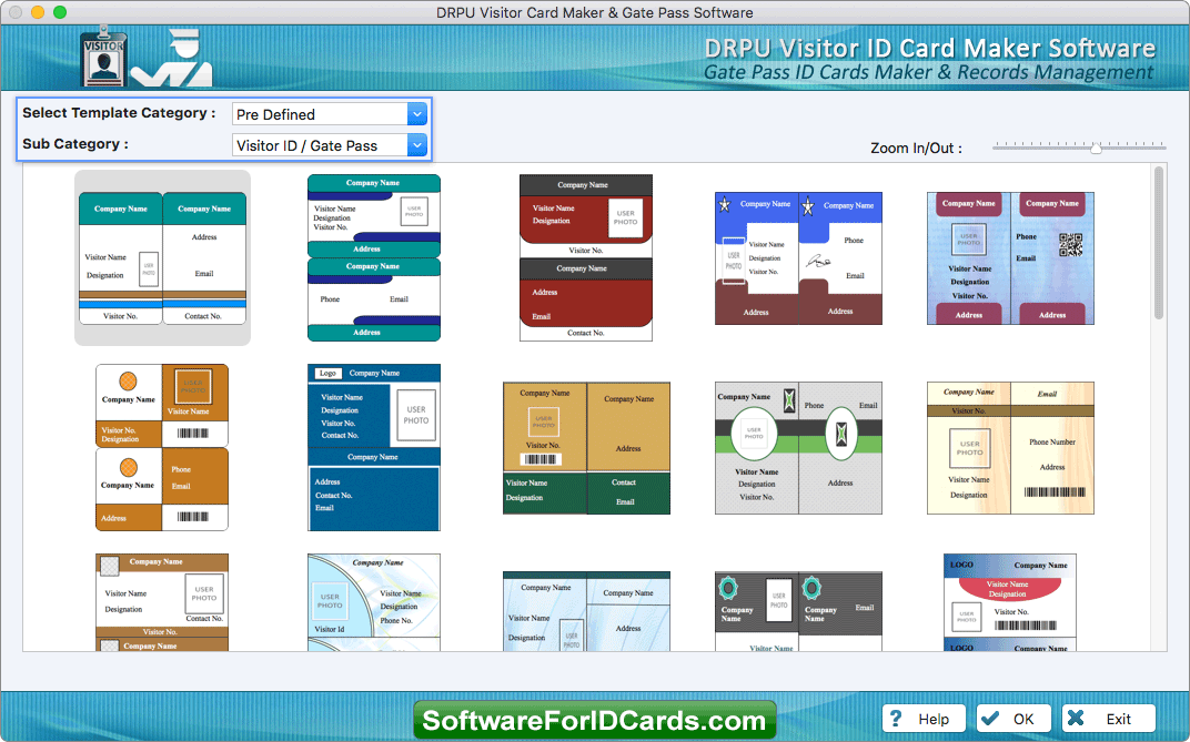 Choose any one pre-defined template