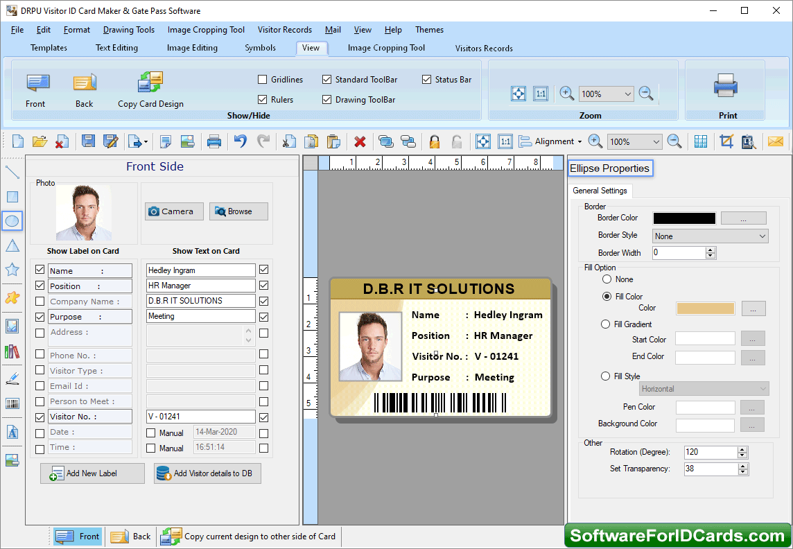 Gate Pass ID Cards Maker Software