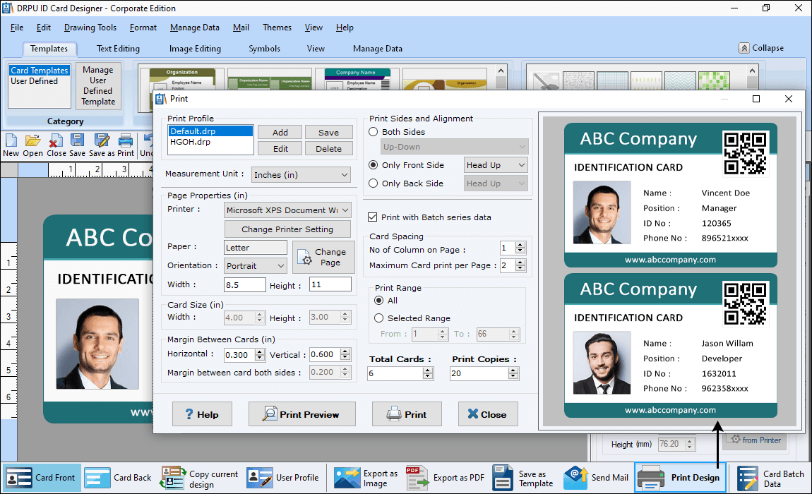 Choose any one pre-defined template